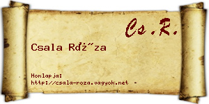 Csala Róza névjegykártya